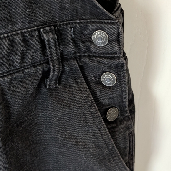 Madewell Charcoal Denim Overall Shorts - Picture 6 of 9